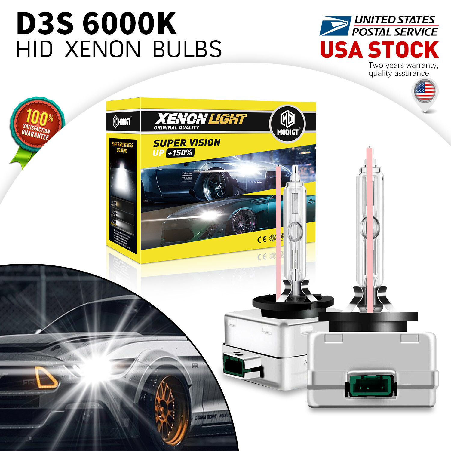 Headlight High or Low Beam For GMC Yukon 2015-2016 D3S HID Xenon Bulb Cold White