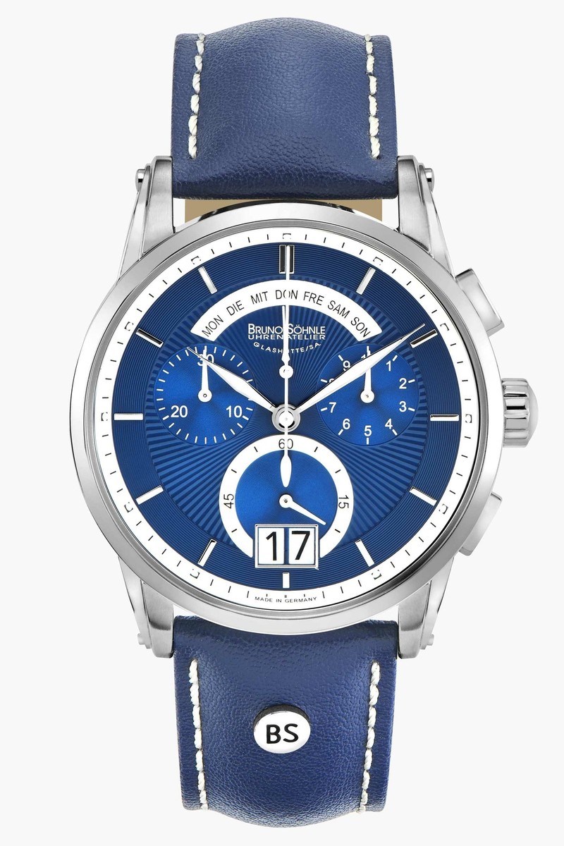 Bruno Söhnle Grandioso Men's Watch Blue Chronograph mm 17-13117-341  Men's W