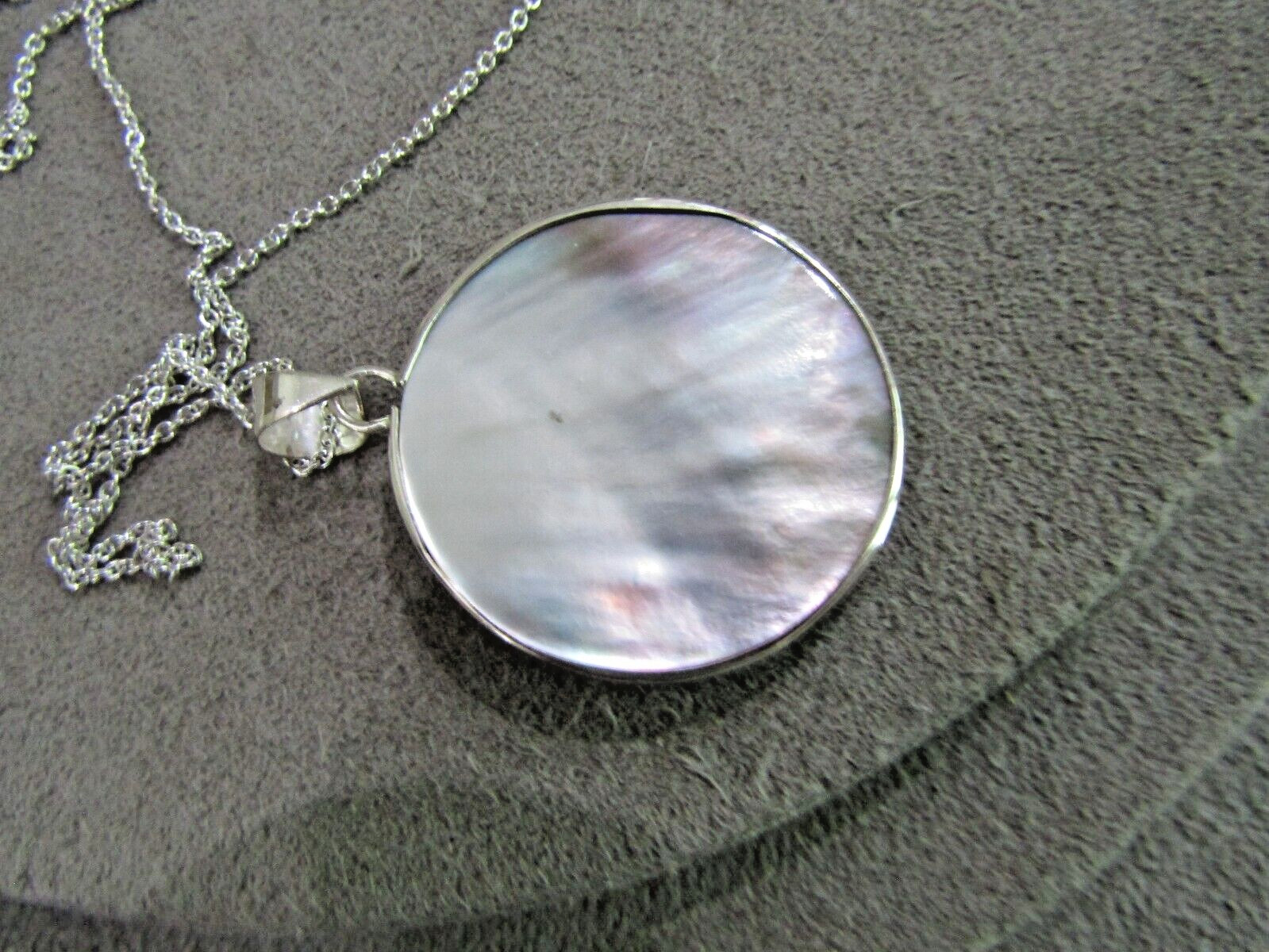 Sterling Silver MOP/Abalone Multi Gem Pendant Nec… - image 6