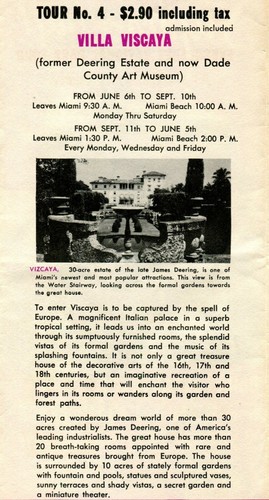 1955 Miami And Miami Beach Fold Out Sightseeing Handbill - Wylly's & Davis Tours - Bild 6 von 8