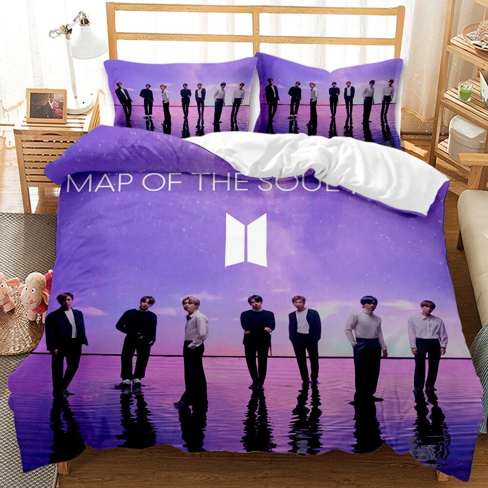 BTS Bangtan Boys Bedding Set Single/Double/Queen/King Cover Set