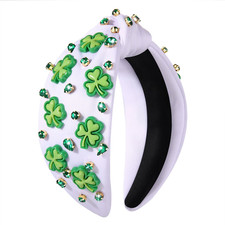 St. Patrick'S Day Hair Accessories, Green Shamrock Headband for Women, Embellish