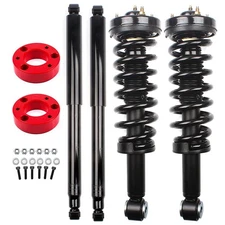 2.5" Front Red Leveling Kit & Front Struts & Rear Shocks for 2009-12 Ford F-150