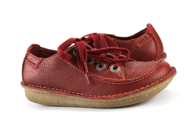 Clarks Gr.38 Uk.5 Damen Halbschuhe Slipper Sneaker  Leder Rot  TOP T 937 - Bild 1 von 4
