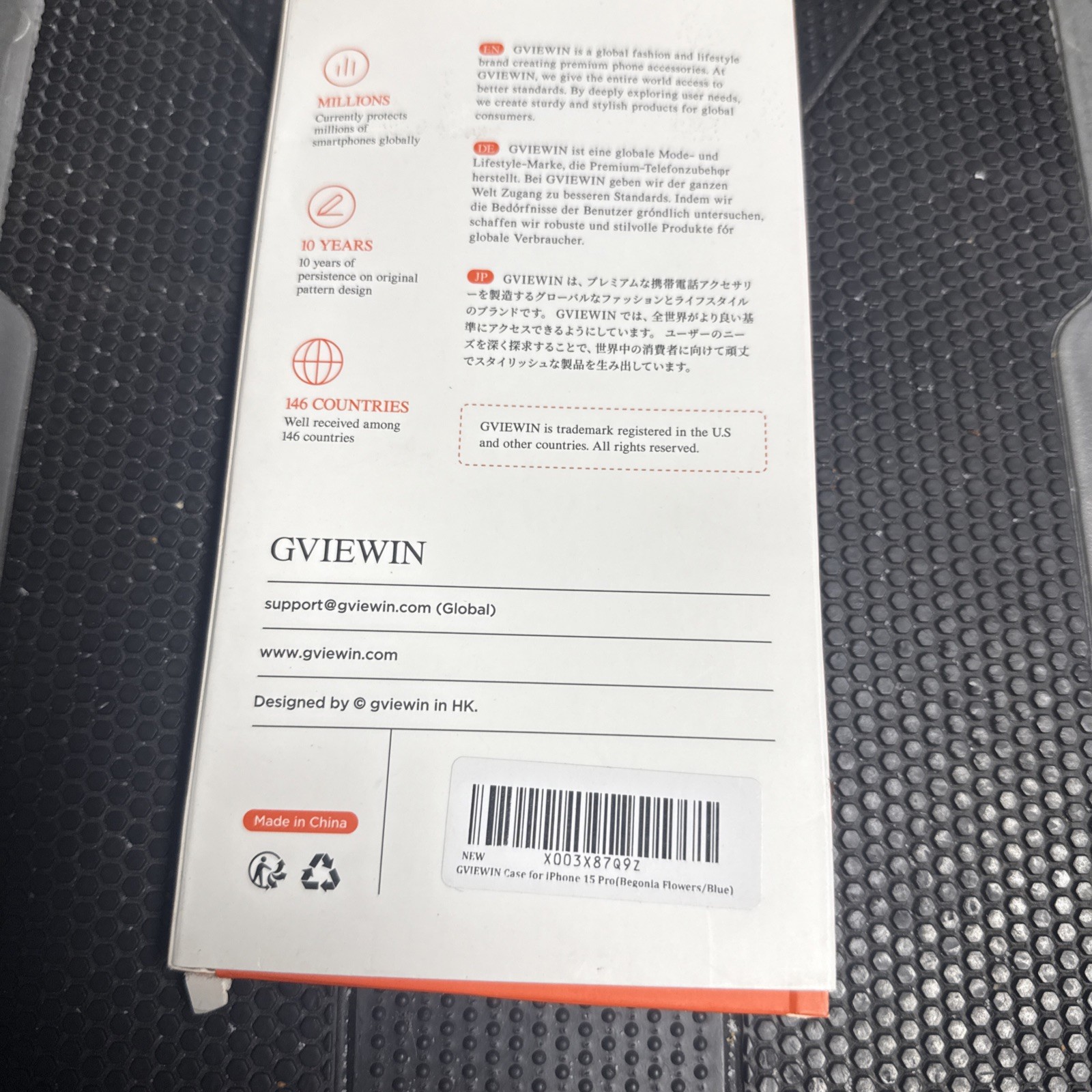 GVIEWIN for iPhone 15 Pro Case, [3 in 1]Clear Hard Shockproof Slim Fit 2023 6.1