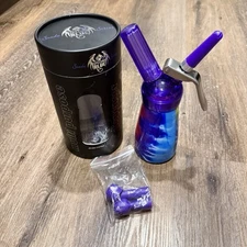 Special Blue Tie Dye Whipped Cream Dispenser Suede Series