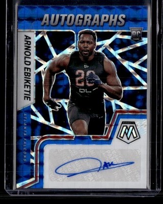 2022 Panini Mosaic #RAM-AE Arnold Ebiketie Rookie Autographs Mosaic Blue SN,AU