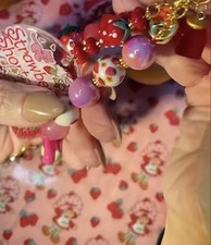 Strawberry Shortcake Handmade Acrylic Bag Charm – Figurine + Full Set