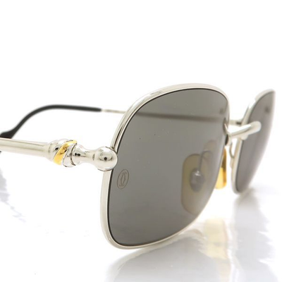 Cartier Sunglasses Eyewear Silver Trinity 52□21 135 w/Case  display picture 2