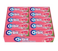 10 Pack Wrigley Orbit Juicy Watermelon Sugar Free Chewing Gum
