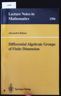 Differential Algebraic Groups of Finite Dimension. Lecture notes in mathematics;