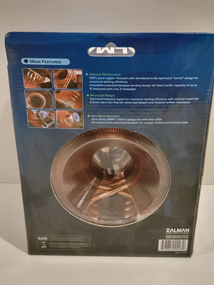 Zalman Ultimate Performance Ultra Quiet CPU Cooler CNPS9700 LED NEW Sealed - Image 2 of 4