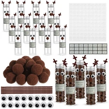 Blushtier 24 Set Christmas Elk Candy Tubes 3.7 oz Hot Chocolate Test Tubes with
