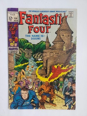FANTASTIC FOUR #84 VS DR. DOOM, NICK FURY 1969 F+ KEY ISSUE STAN LEE
