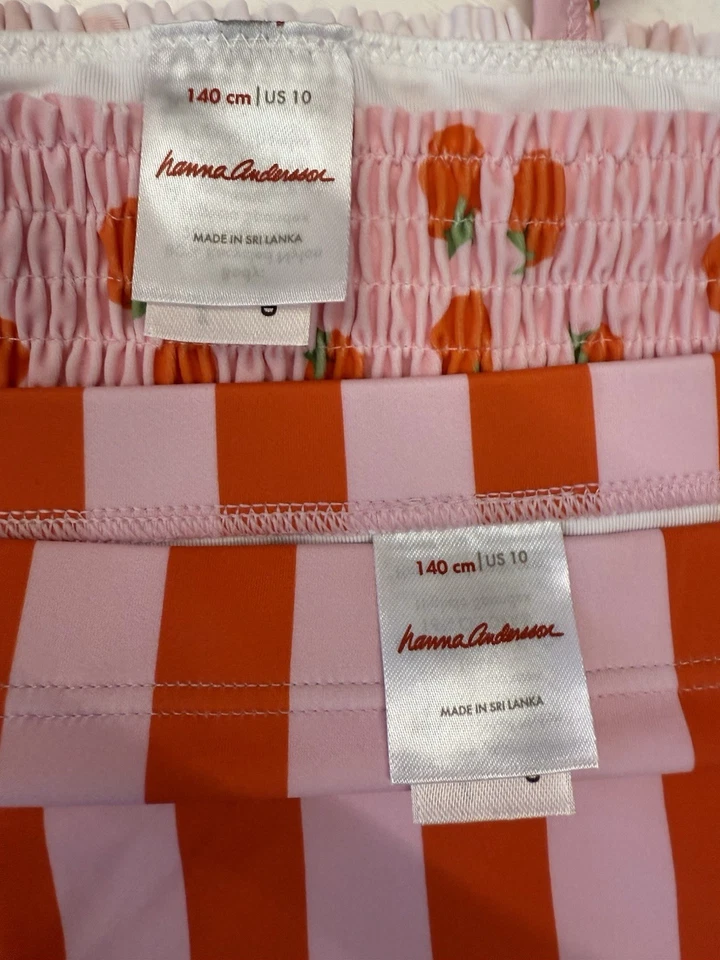 Two-Piece Smocked Mixie Swimsuit Hanna Andersson Size 10 / 140cm - Image 3 of 4