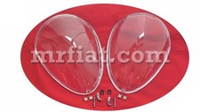 Alfa Romeo Spider Carello Front Headlight Covers Set 1966-93 New