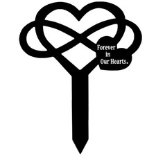 Cemetery Grave Decorations Waterproof Metal Memorial Stake for Outdoor Use