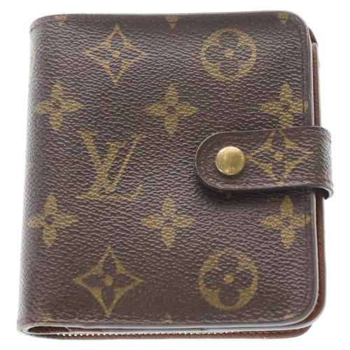 Used LOUIS VUITTON Monogram Canvas Compact Zip Wallet Bifold Wallet Brown