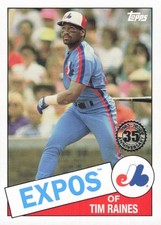 2020 Topps Update #85TB-24 Tim Raines 1985 Topps Baseball 35th Anniversary Blue