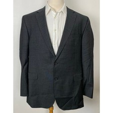 Daniel Cremieux Loro Piana micro-plaid 2-button wool blazer sport coat, 50L
