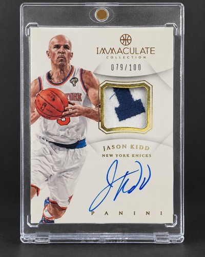 Jason Kidd Knicks 2012-13 Panini Immaculate #AP-JK Game-Worn Patch Auto /100