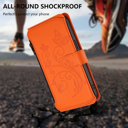 For Samsung Galaxy A26 A25 A24 A23 A22 Zipper PU Leather Wallet Phone Case Cover - Picture 38 of 91