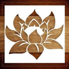 Lotus DIY Decorative Stencil Flower Drawing Template Reusable 6x6 Inch Paint
