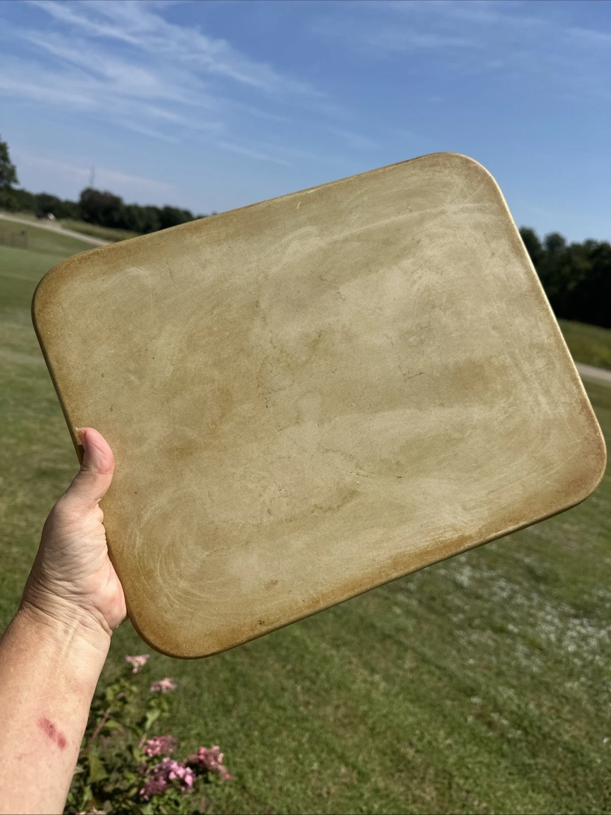 PAMPERED CHEF 12 x 15 Stoneware Rectangle Baking Stone Pizza Flatbreads # 1350