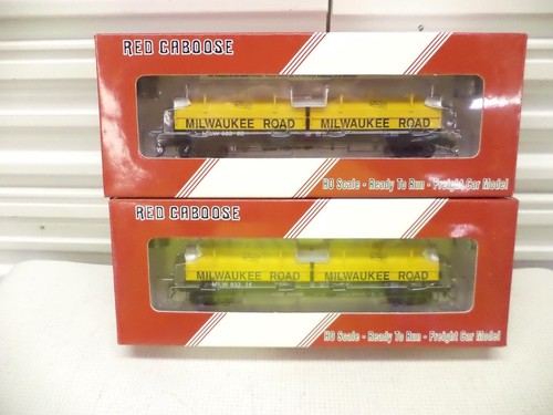 Red Caboose Ho Evans Coil Cover Cars(2), Milwaukee Road, (rz),