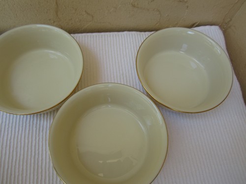 3 Lenox ETERNAL Ciotola per salsa di frutta 5 3/8 pollici crema con fascia oro - Foto 2 di 17
