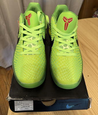 Nike Kobe 6 Protro Grinch Low Top Basketball Sneakers Green CW2190-300