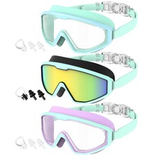 Swim Goggles for Swimming Goggles: 3 PCS Youth Pool Water Swimming Goggle For...