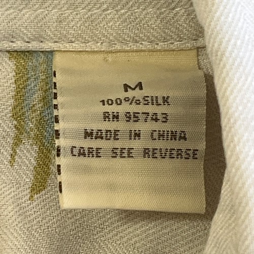 Island Republic Mens Tropical Button Down 100% Silk Shirt Sz M Palms Vacation - Picture 4 of 9