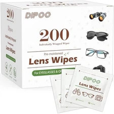 Lens Wipes Pre Moistened Eyeglasses Camera Cleaning