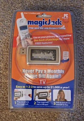 MagicJack USB Telefonanlage aus dem Fernsehen kostenlose Orts- & Ferngespräche NEU - Bild 1 von 3