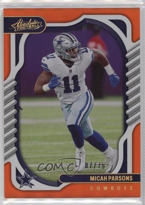 2022 Panini Absolute Spectrum Orange 7/75 Micah Parsons #23 s1i