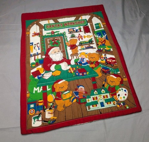 Pannello vintage da appendere a parete officina di Babbo Natale "Un orso Buon Natale" - Foto 5 di 5