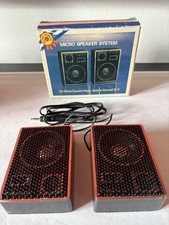 VINTAGE:  Micro Speaker System for stereo cassette player radio in OVP