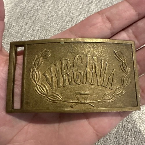 Civil War Virginia Belt Buckle By Hayden & Whildon Dated 1863 Charleston
