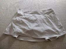 Lululemon Pace Rival Skirt Skort White Size 8 Regular Pickleball Tennis Golf