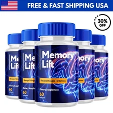 Memory Lift Brain Maximum Support Supplement Pills Advanced Formula 5 Pack