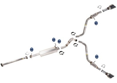 Dual Exhaust Sys Muffler Tail Pipes fits RAM 1500 5.7 Hemi 19-24 140.5 Wheelbase
