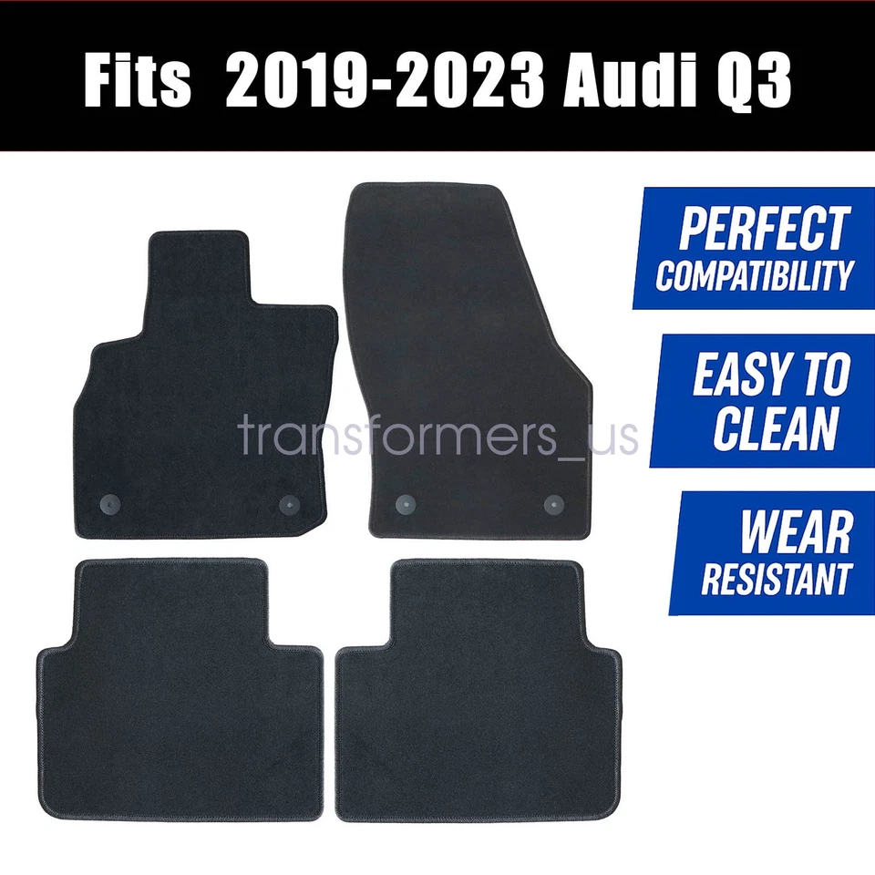 Alfombrillas alfombrillas negras para Audi Q3 2019 2020 2021 2023 2024 2025 Foto 2 de 4