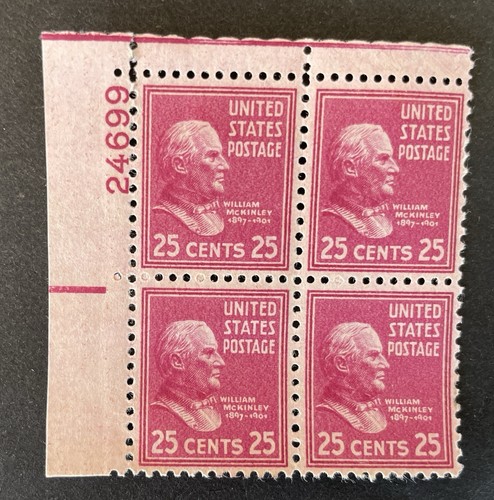 1938 US President 17c Plate Block #822. MNH.
