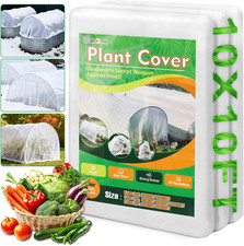White Plant Covers Freeze Protection, 10 x 10 ft - 1.5 oz/yd² Frost Cloths for O