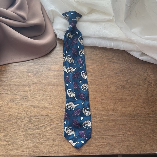 Funky Retro Boys Dinosaur Clip On Tie - Picture 9 of 13