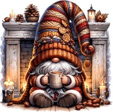 Gnome Diamond Art Kits for Adults, Winter Diamond Painting Kits for Beginners -