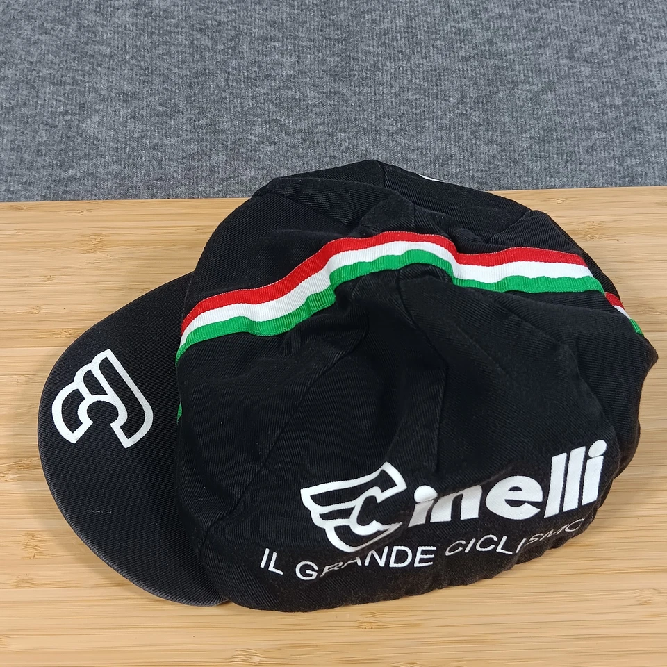 Gorra de Ciclismo Cinelli Vintage Il Grande Ciclismo Tricolor Rayas Hecha en EE. UU. Ritmo Foto 2 de 4
