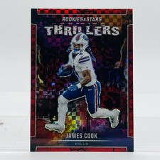 2024 Rookies & Stars Football #T-JCK James Cook Thrillers Checkerboard Prizm