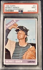 1966 Topps Merritt Ranew NO SOLD STATEMENT PSA 9 NO 10’s POP 7! Rare Chance!